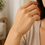 Mini Cube Bracelet in 14K Yellow Gold (2.60 mm) thumbnail 5