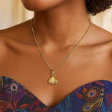 Sea Shell Necklace in 10K Yellow Gold thumbnail 5