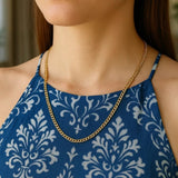 14k Yellow Gold Light Gourmette Chain (3.60 mm) thumbnail 6