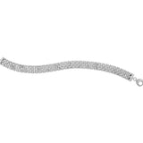 14k White Gold Faceted Panther Link Chain Bracelet thumbnail 2