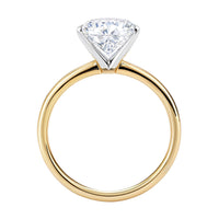 2 Carat Oval Lab Grown IGI G/VS1 Diamond Solitaire Ring in 10K Yellow Gold