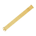 14K yellow gold Glacier link bracelet, 17.90 mm wide, with secure clasp closure