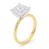 5 Carat Princess Lab Grown IGI G/VS1 Diamond Solitaire Ring in 14K Yellow Gold thumbnail 2