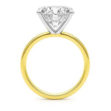 5 Carat Princess Lab Grown IGI G/VS1 Diamond Solitaire Ring in 14K Yellow Gold thumbnail 4