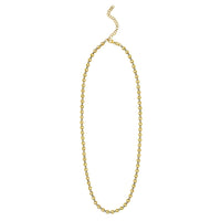 Two Tone Beaded Chain Necklace in 14K Gold