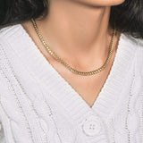 10k Yellow Gold Miami Cuban Semi Solid Chain (4.50 mm) thumbnail 9