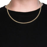 10k Yellow Gold Miami Cuban Semi Solid Chain (4.50 mm) thumbnail 10