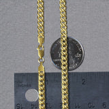10k Yellow Gold Miami Cuban Semi Solid Chain (4.50 mm) thumbnail 6