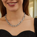 Sterling Silver Squared Paperclip Chain (10.20 mm) thumbnail 4