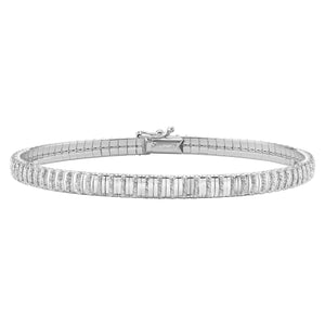 14K White Gold Mini Diamante Bracelet (4.00 mm)
