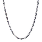 Sterling Silver Gunmetal Finish Franco Link Chain (4.60 mm) thumbnail 2