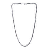 Sterling Silver Gunmetal Finish Franco Link Chain (4.60 mm) thumbnail 3