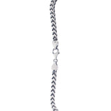Sterling Silver Gunmetal Finish Franco Link Chain (4.60 mm) thumbnail 5