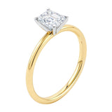 1 Carat Emerald Lab Grown IGI G/VS1 Diamond Solitaire Ring in 10K Yellow Gold thumbnail 2