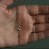 18k White Gold Diamond Cut Cable Link Chain (0.80 mm) thumbnail 8