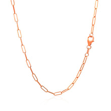 Load image into Gallery viewer, 14K Rose Gold Delicate Paperclip Chain (2.10 mm)