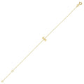 14K yellow gold linked bracelet with secure clasp closure