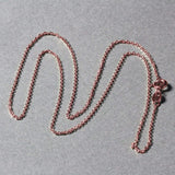 18k Rose Gold Diamond Cut Cable Link Chain (1.10 mm) thumbnail 5