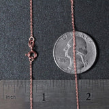 18k Rose Gold Diamond Cut Cable Link Chain (1.10 mm) thumbnail 7
