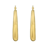 14K Yellow Gold Round Back to Back Hoop Earrings thumbnail 2