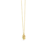14k Yellow Gold Panther Head Necklace thumbnail 2