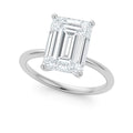 10K white gold ring with 5 carat solitaire lab grown diamond center stone