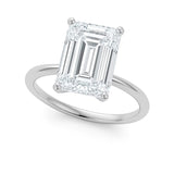 10K white gold ring with 5 carat solitaire lab grown diamond center stone thumbnail 1