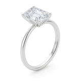 5 Carat Emerald Lab Grown IGI G/VS1 Diamond Solitaire Ring in 10K White Gold thumbnail 2