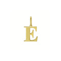 14K yellow gold initial E charm pendant with soldered top bail