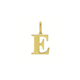 14K Yellow Gold Initial E Charm Pendant thumbnail 1