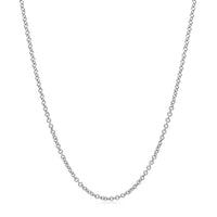 Sterling Silver Rhodium Plated Round Cable Chain (1.50 mm)