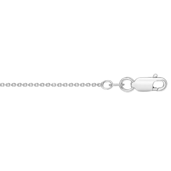 Sterling Silver Rhodium Plated Round Cable Chain (1.50 mm)
