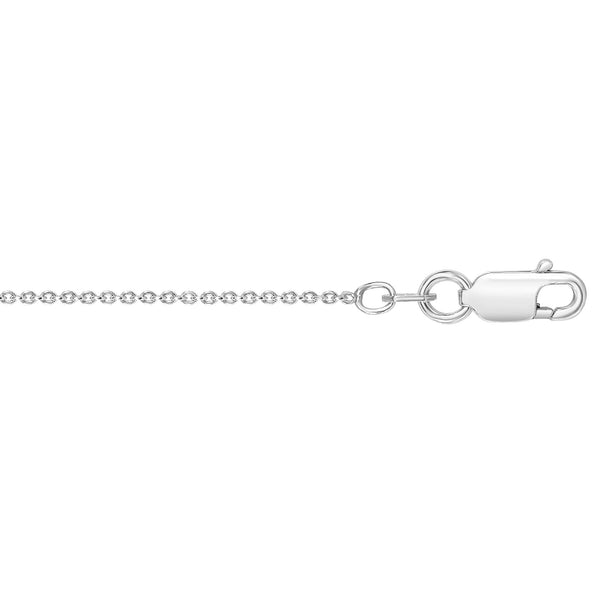Sterling Silver Rhodium Plated Round Cable Chain (1.50 mm)