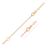14K rose gold cable chain with 1.50 mm interlocking oval links thumbnail 1