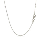 10k White Diamond Cut Cable Link Chain (0.87 mm) thumbnail 3