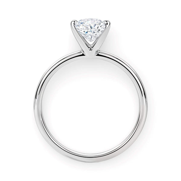 1.50Ct Princess Lab Grown IGI G/VS1 Diamond Ring in 14K White Gold