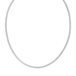 Sterling Silver Rhodium Plated Octagonal Snake Chain (3.00 mm)