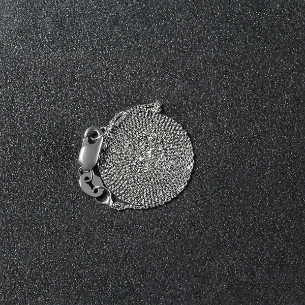 14k White Gold Cable Link Chain (0.50 mm)