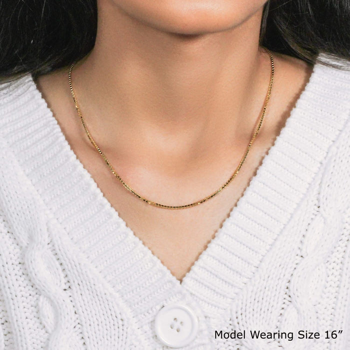 10k Yellow Gold Classic Box Chain (1.40 mm)