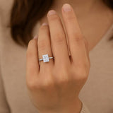 2 Carat Radiant Lab Grown IGI G/VS1 Diamond Solitaire Ring in 10K White Gold thumbnail 5