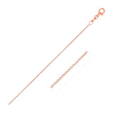 14K pink gold cable link chain with round links, 1.10 mm gauge thumbnail 1