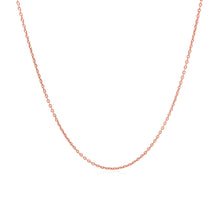 Load image into Gallery viewer, 14k Pink Gold Round Cable Link Chain (1.10 mm)