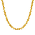 14K yellow gold bead chain necklace with 8mm rounded gold beads