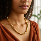 14k Yellow Gold Bead Chain (8mm) thumbnail 3