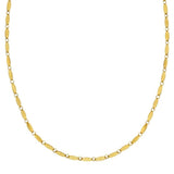 14K Yellow Gold Flat Pebble Link Necklace (2.50 mm) thumbnail 2