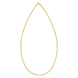 14K Yellow Gold Flat Pebble Link Necklace (2.50 mm) thumbnail 3