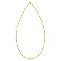 14K Yellow Gold Flat Pebble Link Necklace (2.50 mm)