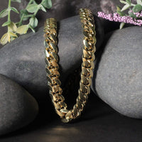 14k Yellow Gold Classic Miami Cuban Solid Chain (9.20 mm)
