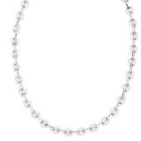 Sterling Silver Rhodium Plated Lite Puffed Mariner Chain (7.80 mm) thumbnail 3
