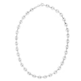 Sterling Silver Rhodium Plated Lite Puffed Mariner Chain (7.80 mm) thumbnail 4